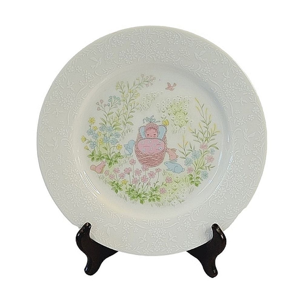 Vintage Noritake Floral Keep Forever Christening Porcelain Keepsake Plate